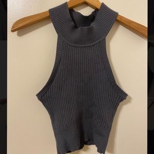 Dark gray turtle neck shirt